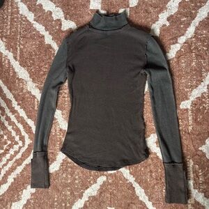 We The Free Charcoal Long Sleeve Top